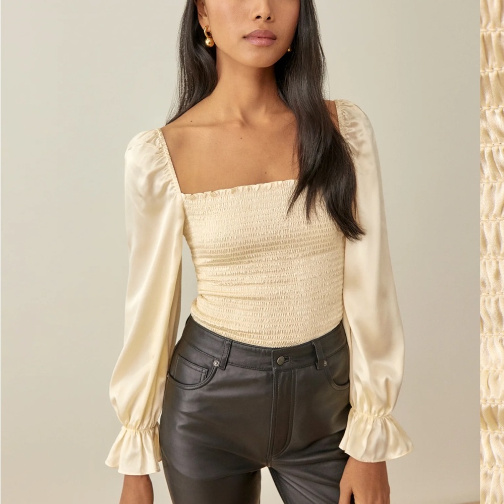 Reformation Chamomile Top in Custard